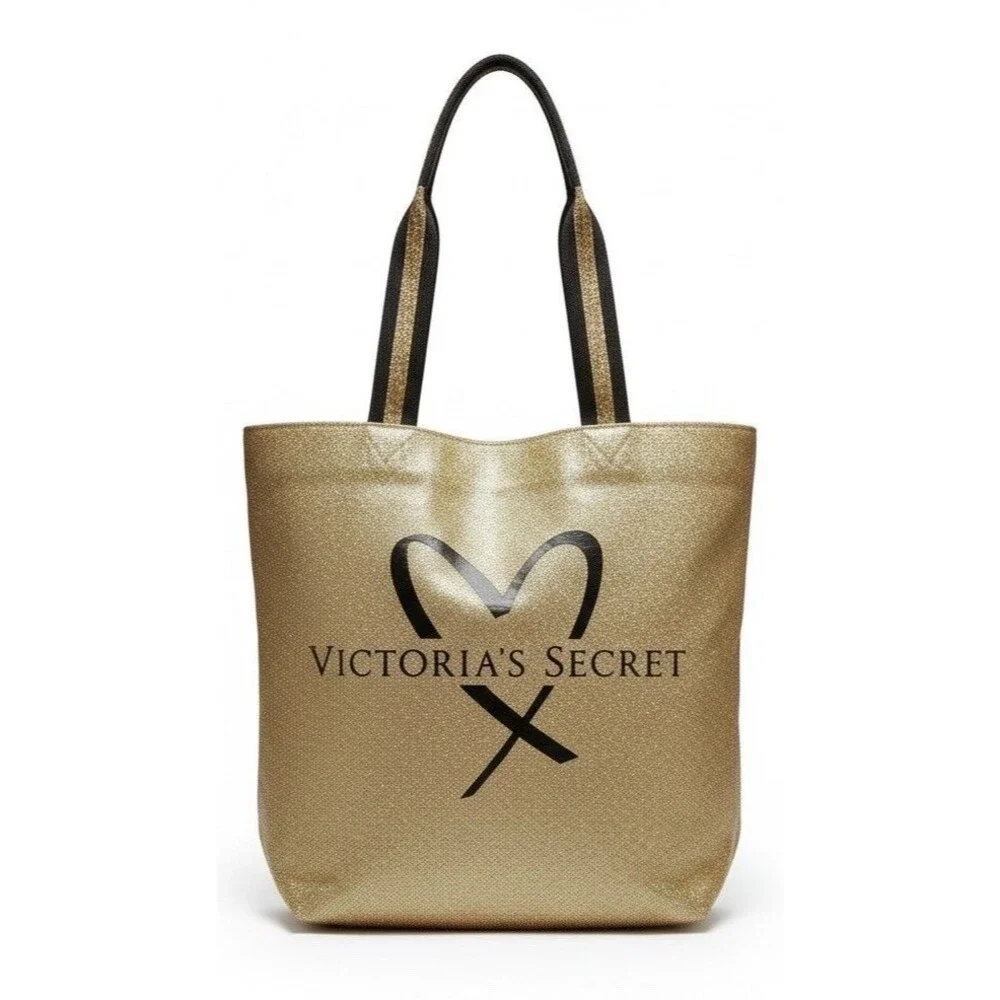 Victoria’s Secret 2017 Fashion Show Gold Glitter Tote Bag Limited Edition Large
